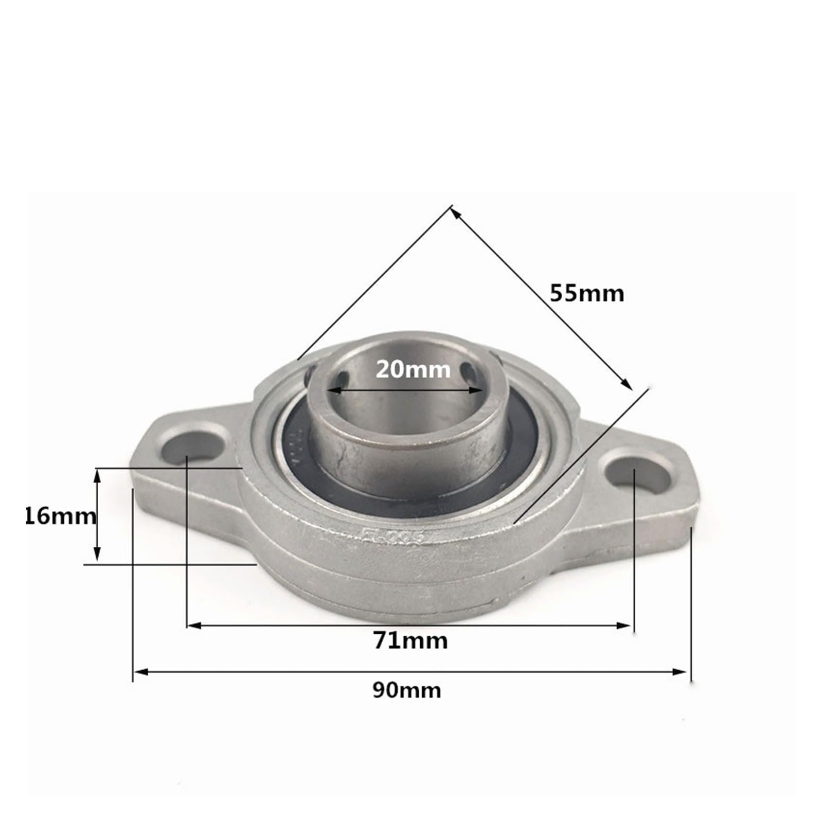 KFL004 – Bloc monté de 20mm, boîtier moulé, roulement d'oreiller à alignement Automatique, 1 pièce