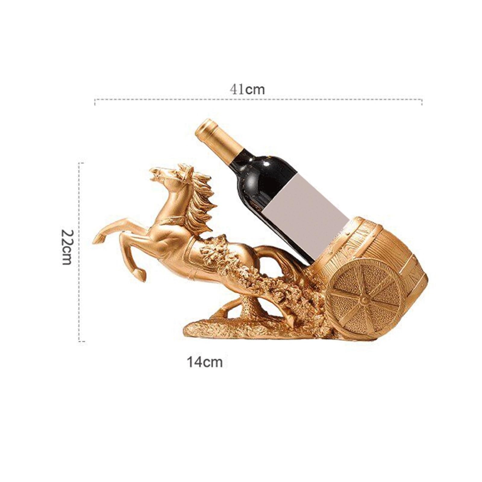 Ripiano portaoggetti Portabottiglie da tavolo decorativo for vino for cucina Wine Bar all'interno del mobile(Gold)