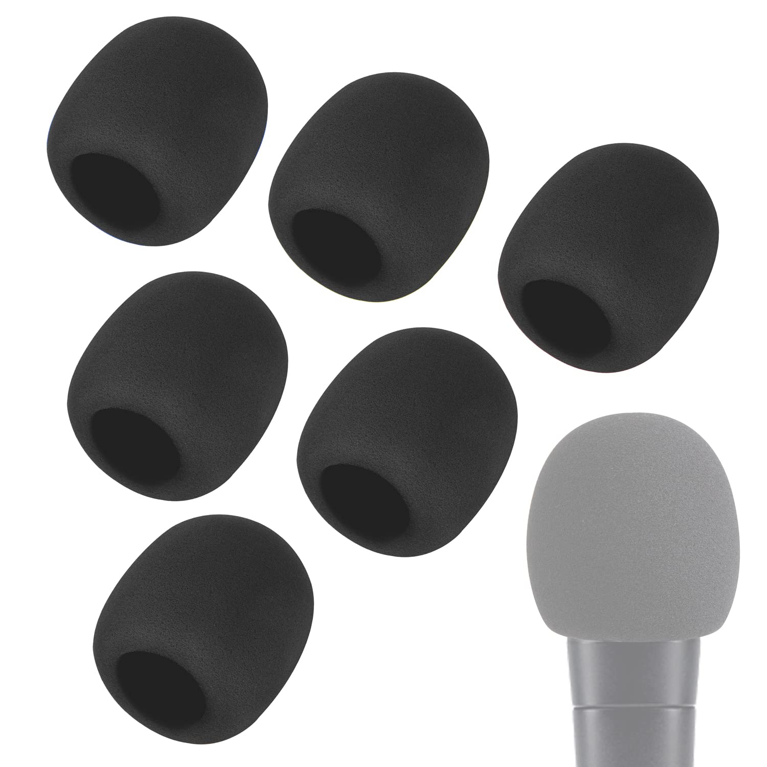 SM58 Pop Filter - Mic Windscreen Foam Cover Customized for Shure SM58 Ball Type Microphone Reduce Wind Noises by WIBOND (6 PCS)