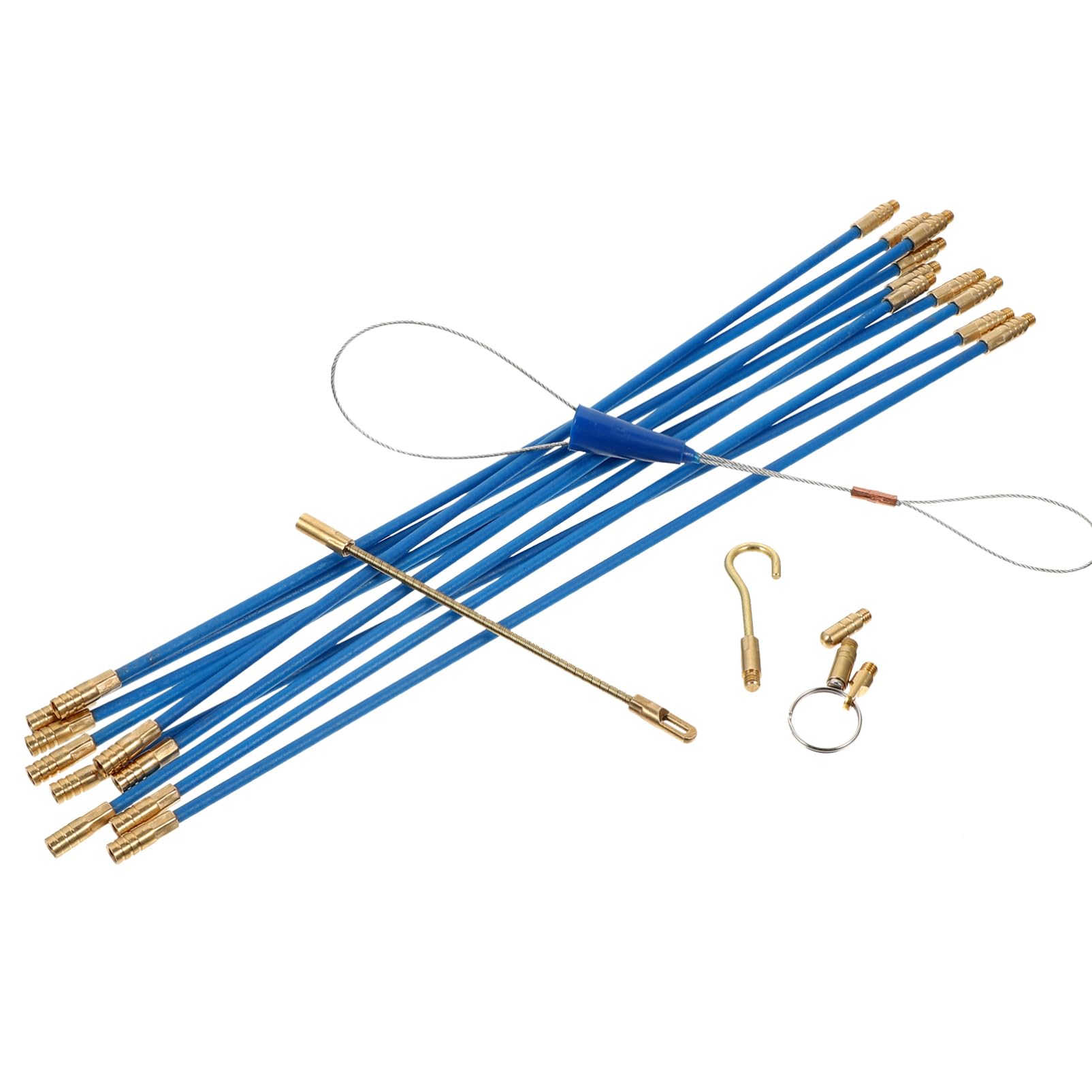 Gadpiparty 2sätze Kabelziehset Aus Fiberglas Teiliges Mit Langen Zugdrähten Für Elektroinstallationen Für Verlegen Von Kabeln Durch Wände Und Schwer Zugängliche Stellen
