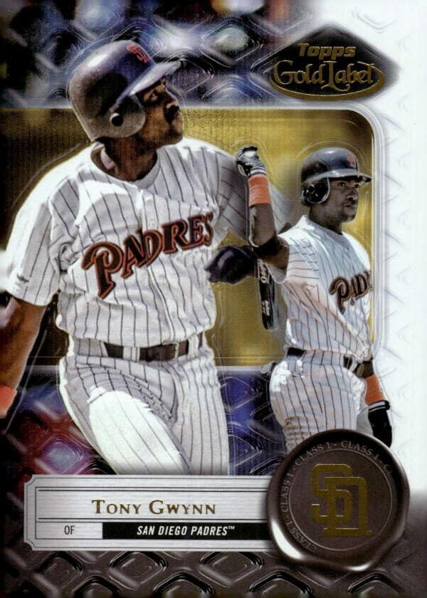 2022 TOPPS GOLD LABEL CLASS 1#72 TONY GWYNN SAN DIEGO PADRES BASEBALL OFFICIAL TRADING CARD OF MLB