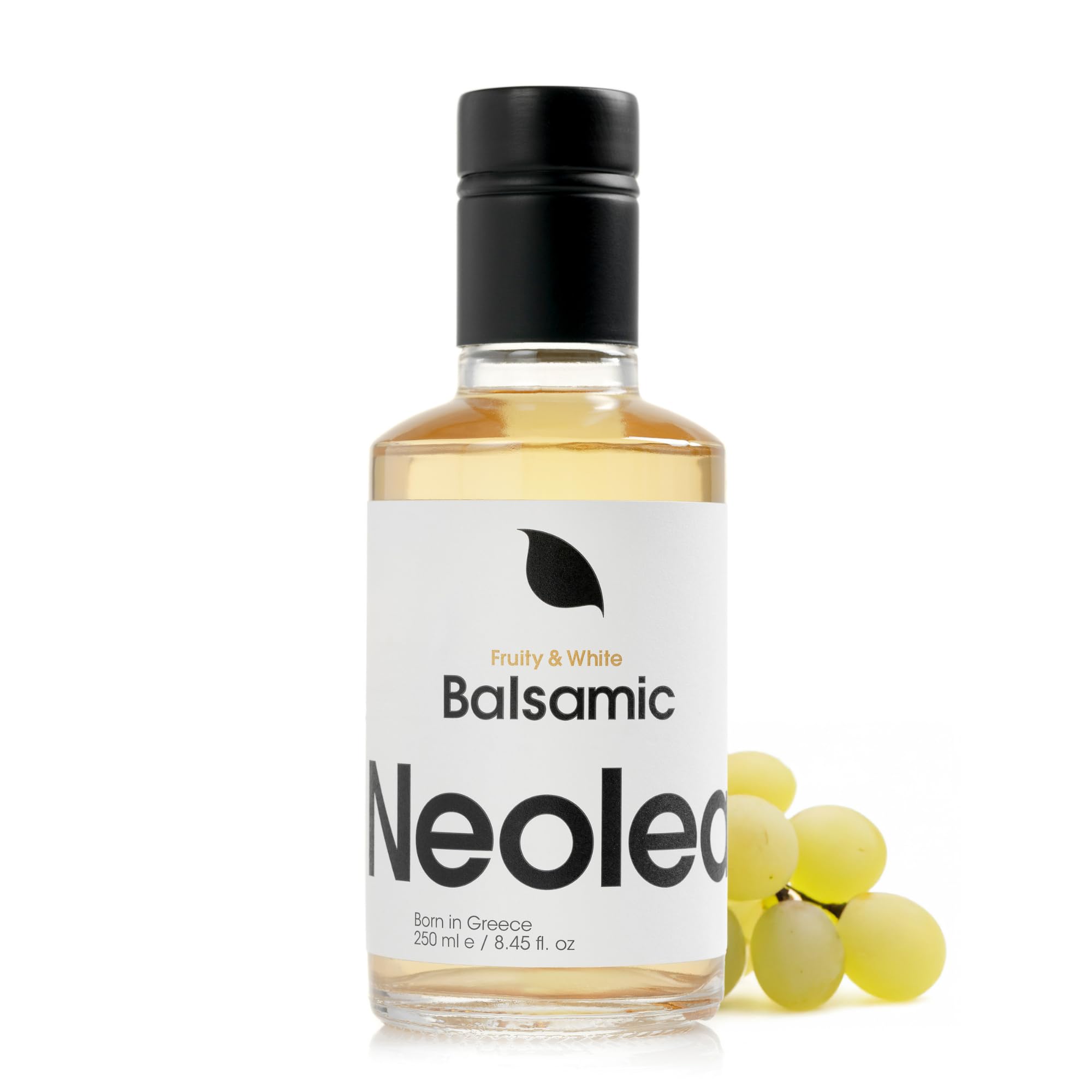 Neolea White Greek Balsamic Vinegar from Greece - American Oak w/Aged Vanilla & Honey Notes - Adds a Tangy & Acidic Flavor To Your Dishes - Dressing,