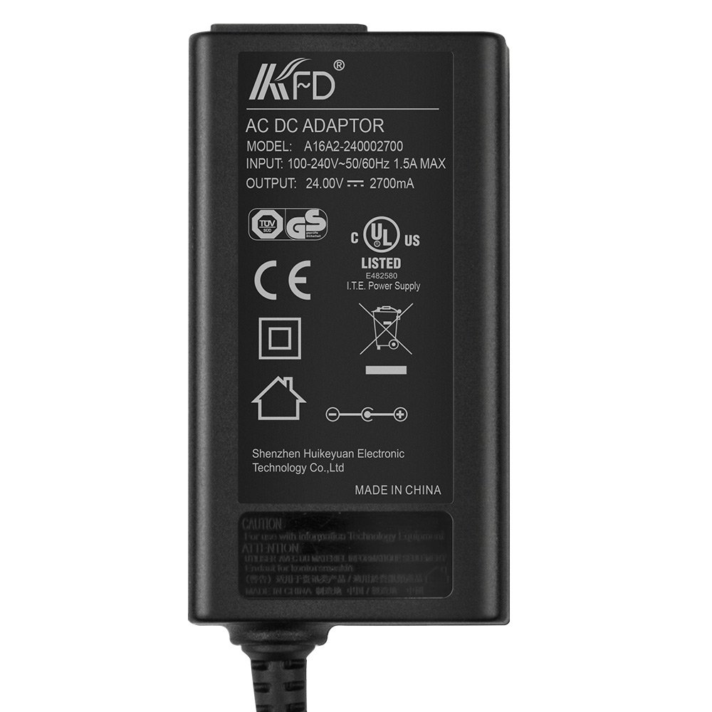 KFD 24V 2,7A Bloc d'alimentation Chargeur pour Epson Scanner V750 v750-M Pro v800 v850 V850 Pro 3170 J221A J221 J252A J252Workforce ES-400 II ES-500W II ES-500WR DS-530 DS-770 DS-780N Adaptateur