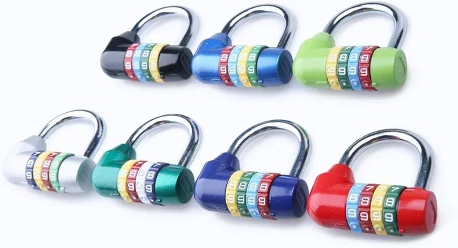 4 Letters Combination Padlock Code Password Lock for Door Cabinet Drawer Bike Motorcycle Student Locker MMS61 1Pcs(As pic-06)