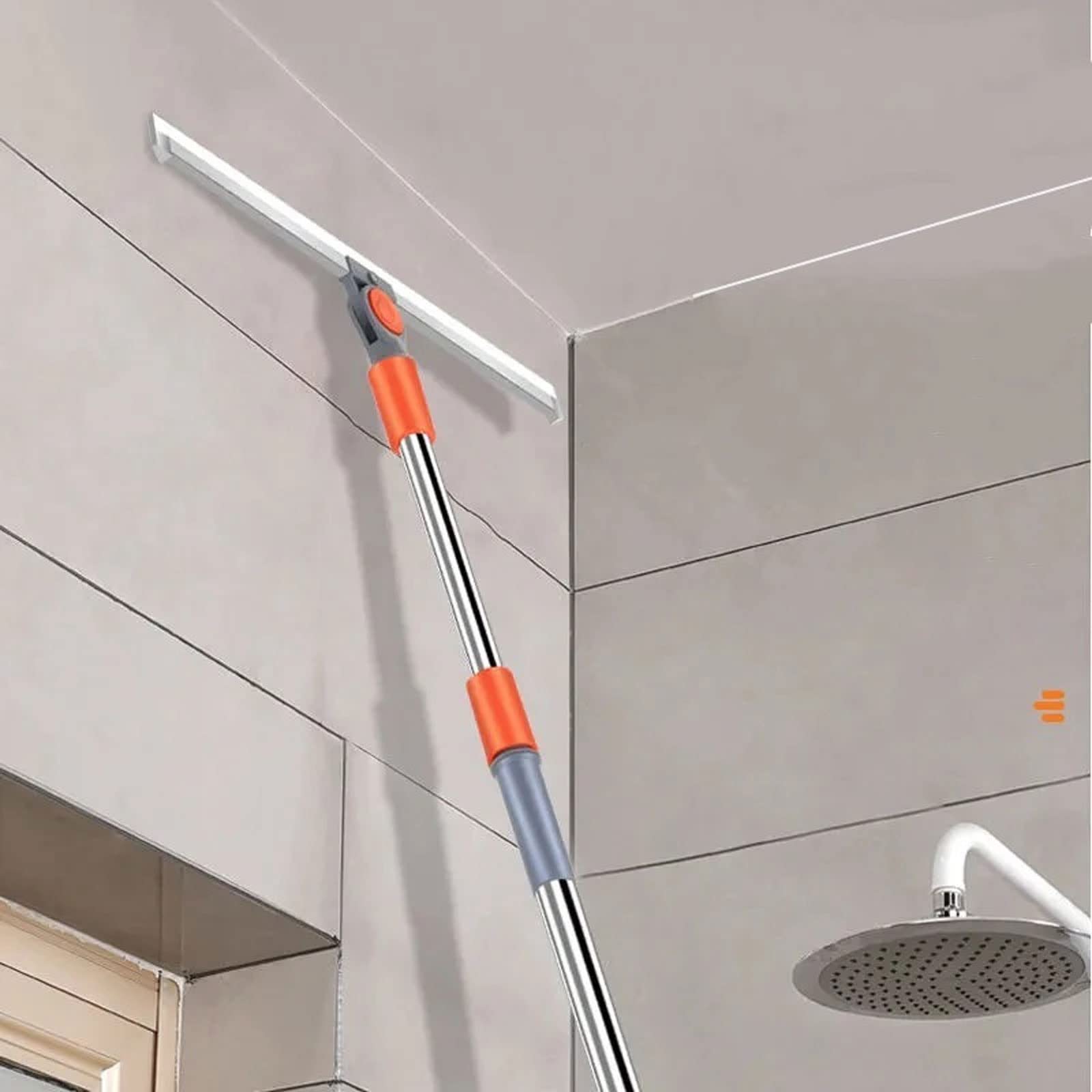 Escoba raspadora de silicona con escobas de mano para limpieza de lugares altos, fregona de piso para el hogar, baño, barrer agua y limpiaparabrisas de vidrio