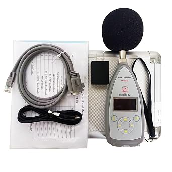 Class 1 Digital Sound Level Meter Integrating Noise Measurement with 12864 OLED Display Integrating Function 10 Hz-20 kHz 25dBA-140dBA 8000 Groups Data Storage