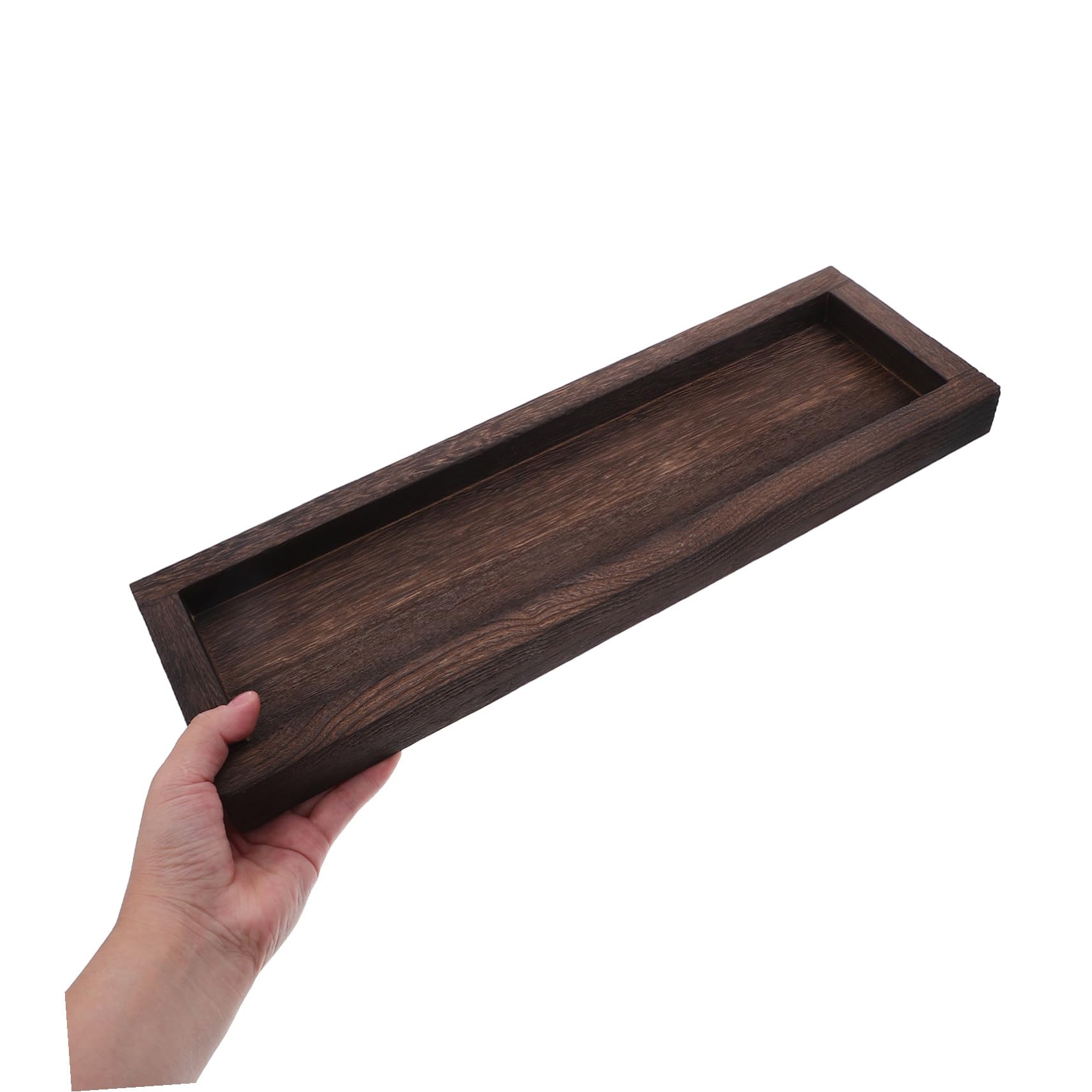 Bandeja Decorativa de Madera Rústica Alargada para Velas y Organización Soporte Versátil para Perfume y Joyería para Encimeras de Cocina Baño y Comedor Estilo Farmhouse