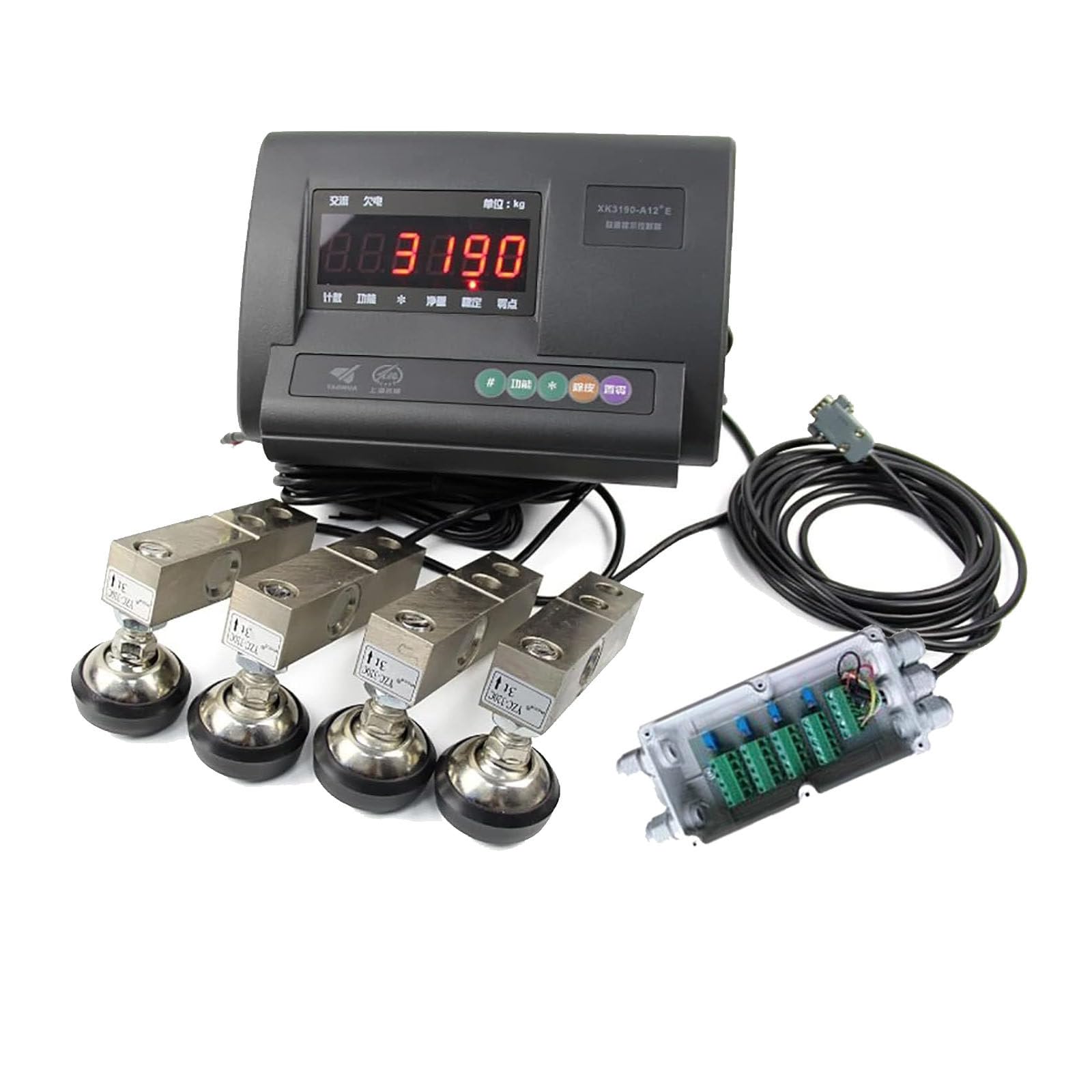 Báscula para Ganado Indicador de Alta precisión,Kit de báscula para Animales con Capacidad de Carga para Ganado,Cerdos,ovejas,Cabras,Resistente al Agua,220V
