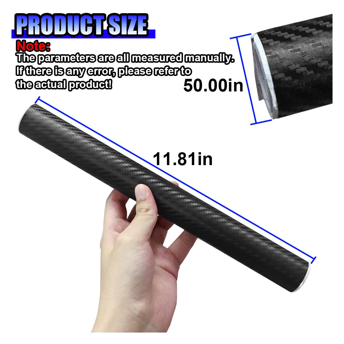 Naklejki samochodowe 3D z włókna węglowego, winylowe, folia do owijania karoserii, dekoracja, samoprzylepne, odporne na zarysowania, DIY, wewnętrzne naklejki do samochodów, czarne/1,27 m