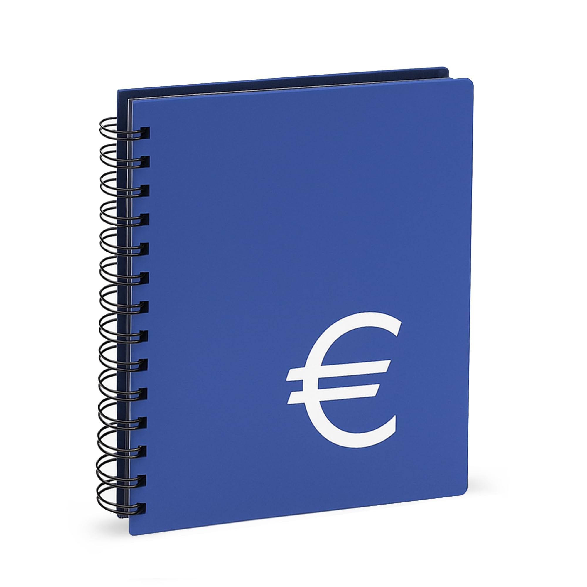 SAFE 7807 Album TOPset per monete euro – Con 5 fogli per 25 serie complete – Tutti i paesi UE – Formato compatto 210×235 mm – Rilegatura a spirale con copertina rigida argentata