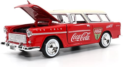 Miniatura 3 de | Coca-Cola 1955 Chevy Nomad | Modelo a escala 1:24 coleccionable a presión | 424057