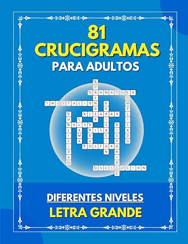 Crucigramas para Adultos: Crucigrama con Letra Grande | Todo en español | Crucigramas con Diferentes Niveles
