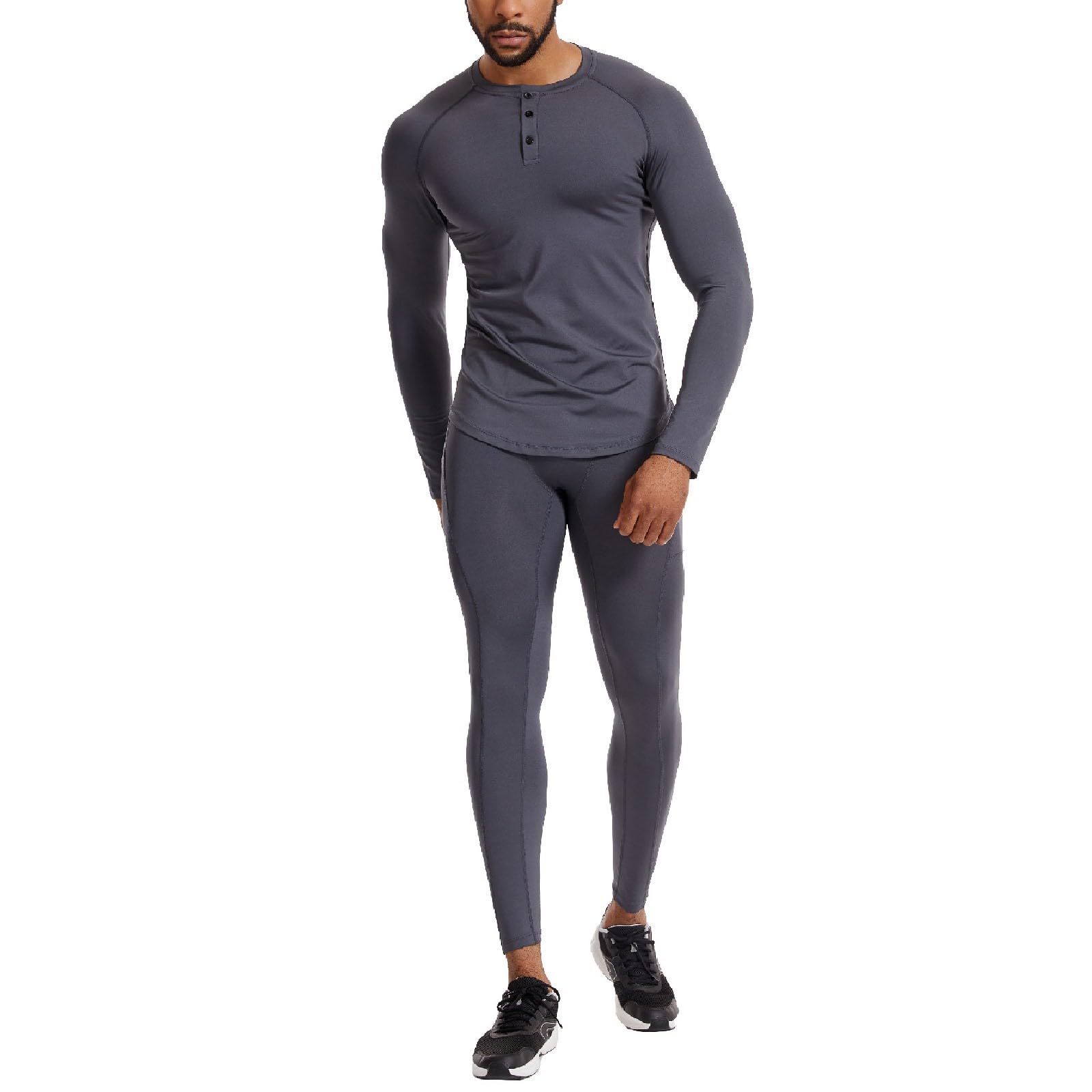 Ensemble de sous-vêtements de compression thermique pour le jogging - 5