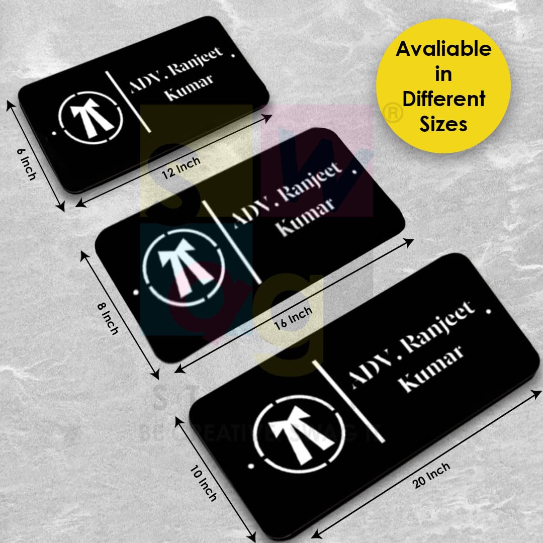 Personalised Advocate Name Plate Acrylic Lawyer Office Door Sign Name Board — Amazon image 3