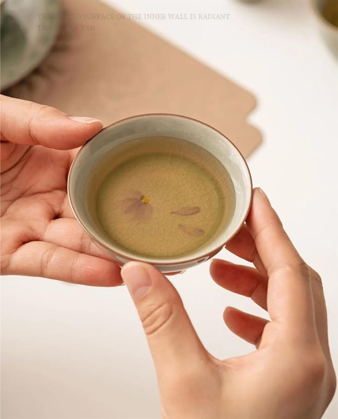 Teeservices Puer Teeschale Teeservice-Kollektion 2-teilig/Set 70 ml Reine handbemalte Magnolienblüten-Teetasse Zen-Wasserkrug Duft-Persönlichkeitstasse Reise-Teeservice Teekan