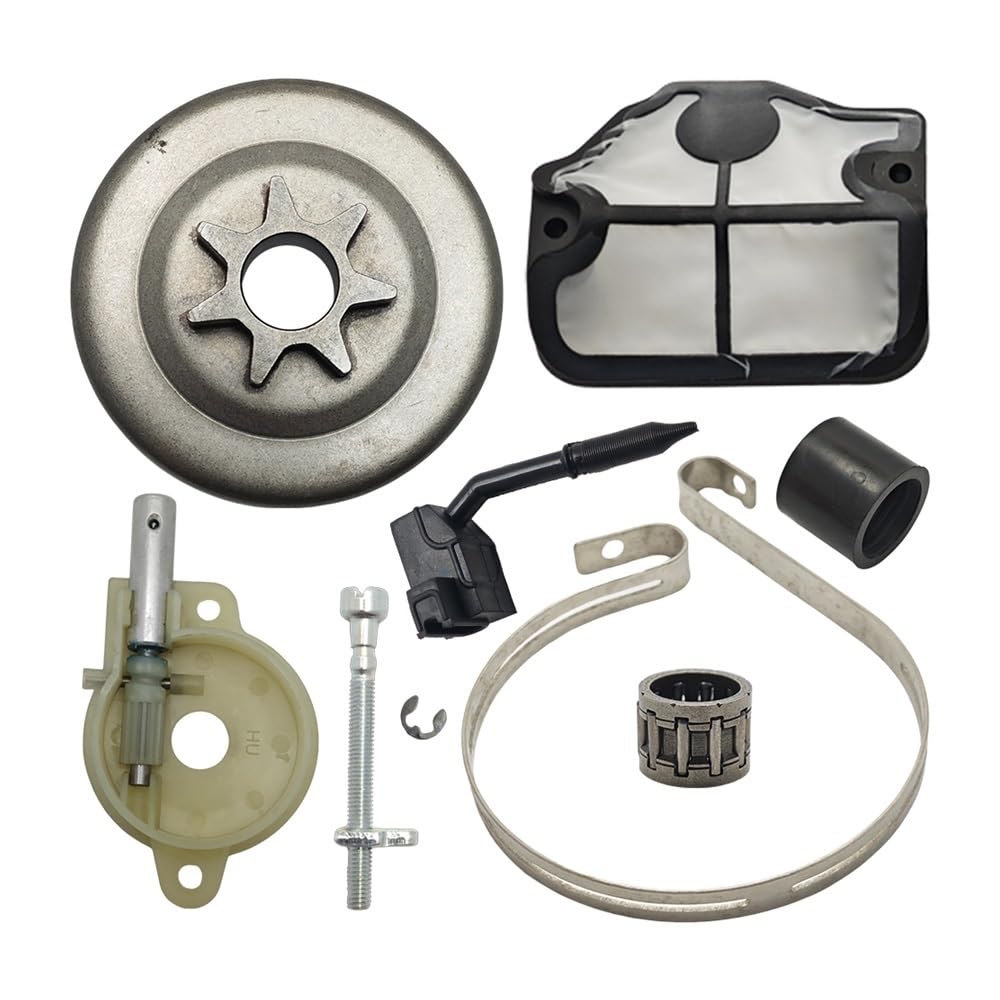 Kit Fascia Freno tendicatena Olio Tamburo Frizione Adatto for 142 141 137 136 36 41 Motosega seghe a Catena Pezzi di Ricambio