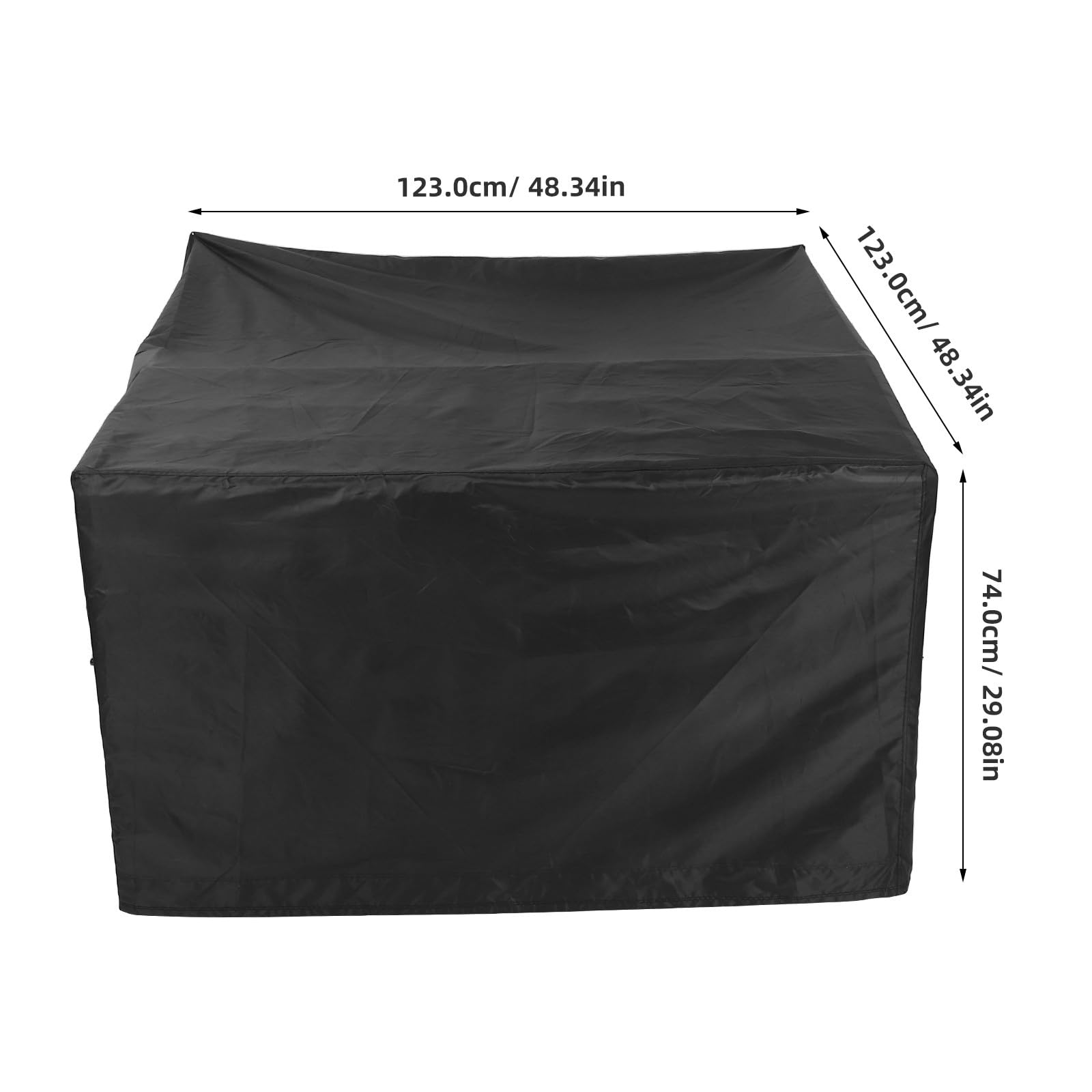 ibasenice Telo di copertura per braciere da esterno per patio, in tessuto Oxford 420D impermeabile, rettangolare, resistente alle intemperie, per mobili da giardino e cortile.