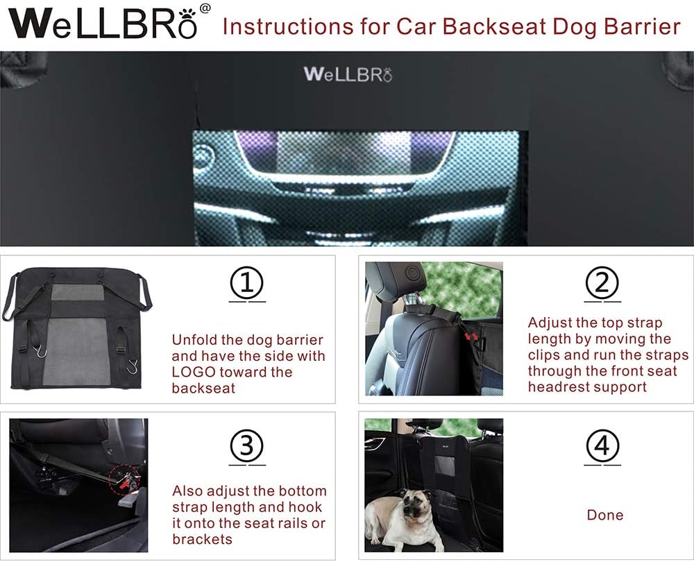 Dog Car Backseat Barrier, Padded and Durable Nylon... 16 Dog Car Backseat Barrier, Padded and Durable Nylon...