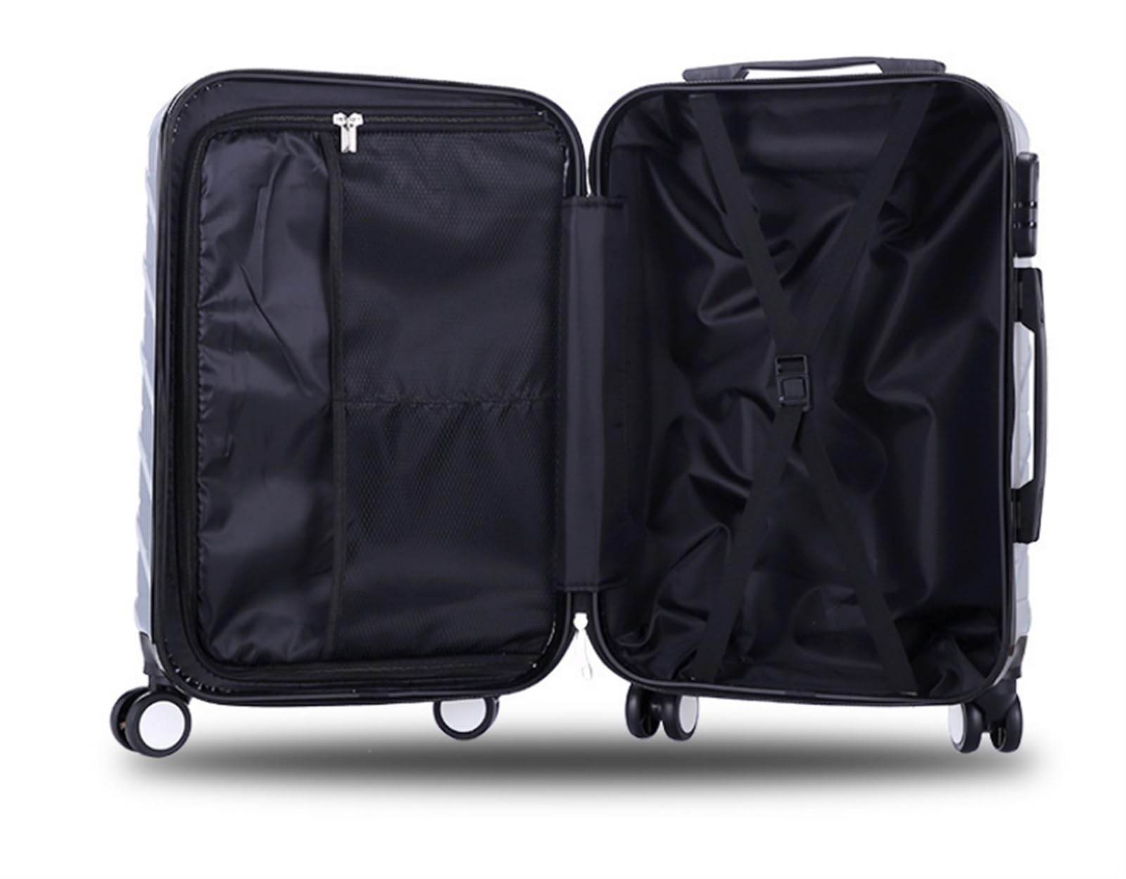 Walizka Podróżna Carry On Bagaż Z Spinner Wheels Bagaż Walizka Podróżna Hardshell Lekka Bagaż Kabinowy (Color : Black, Size : 24inch)