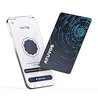 ATUVOS Air Tag Card Pro per Android & iOS, Dual System Ricaricabile Wallet Tracker