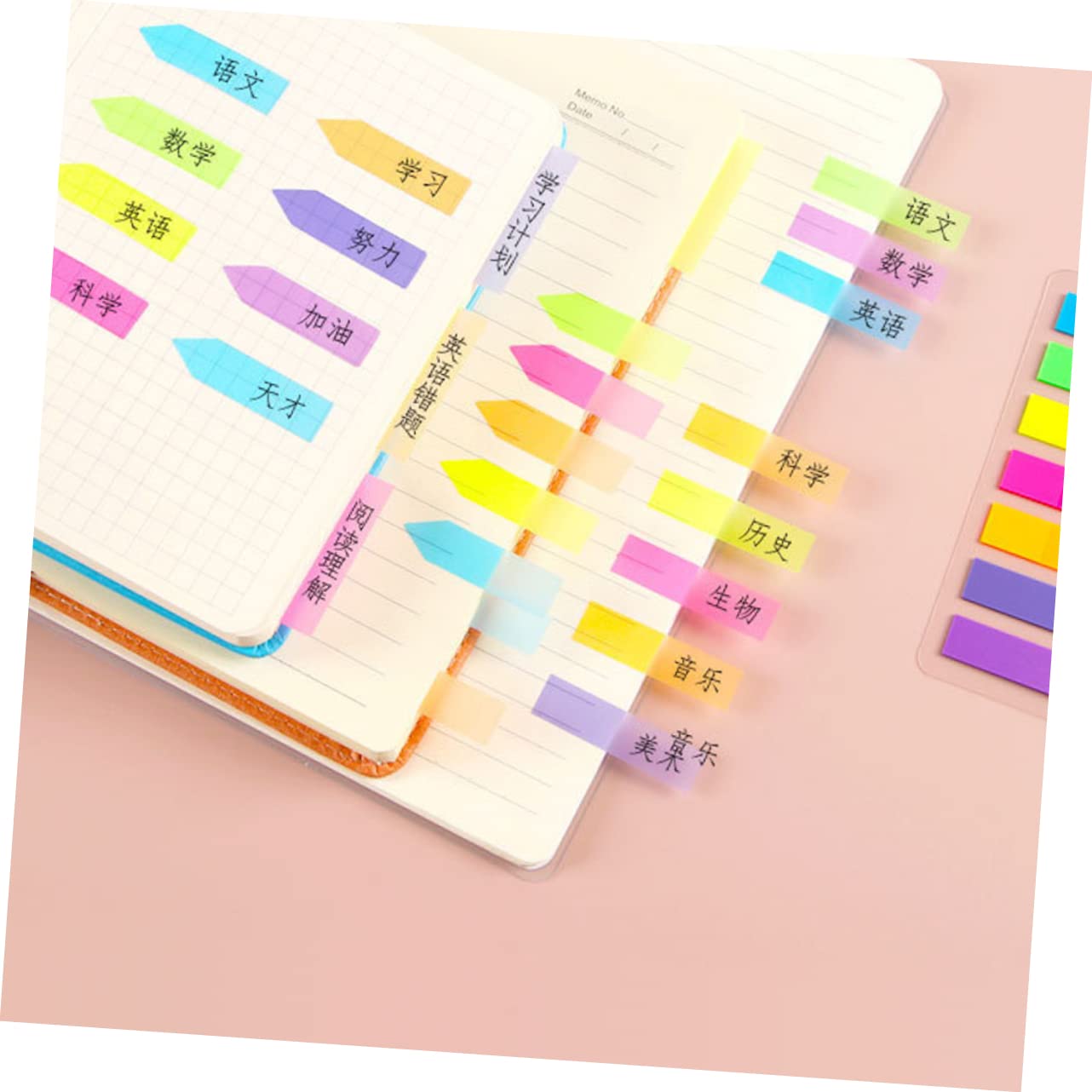 HOMSFOU 36 Juegos De Pestañas De Índice De Página Kit De Suministros Para Para Anotaciones Papelería Adhesiva Marcadores Fluorescentes Marcadores De Página De Libro Pegatinas