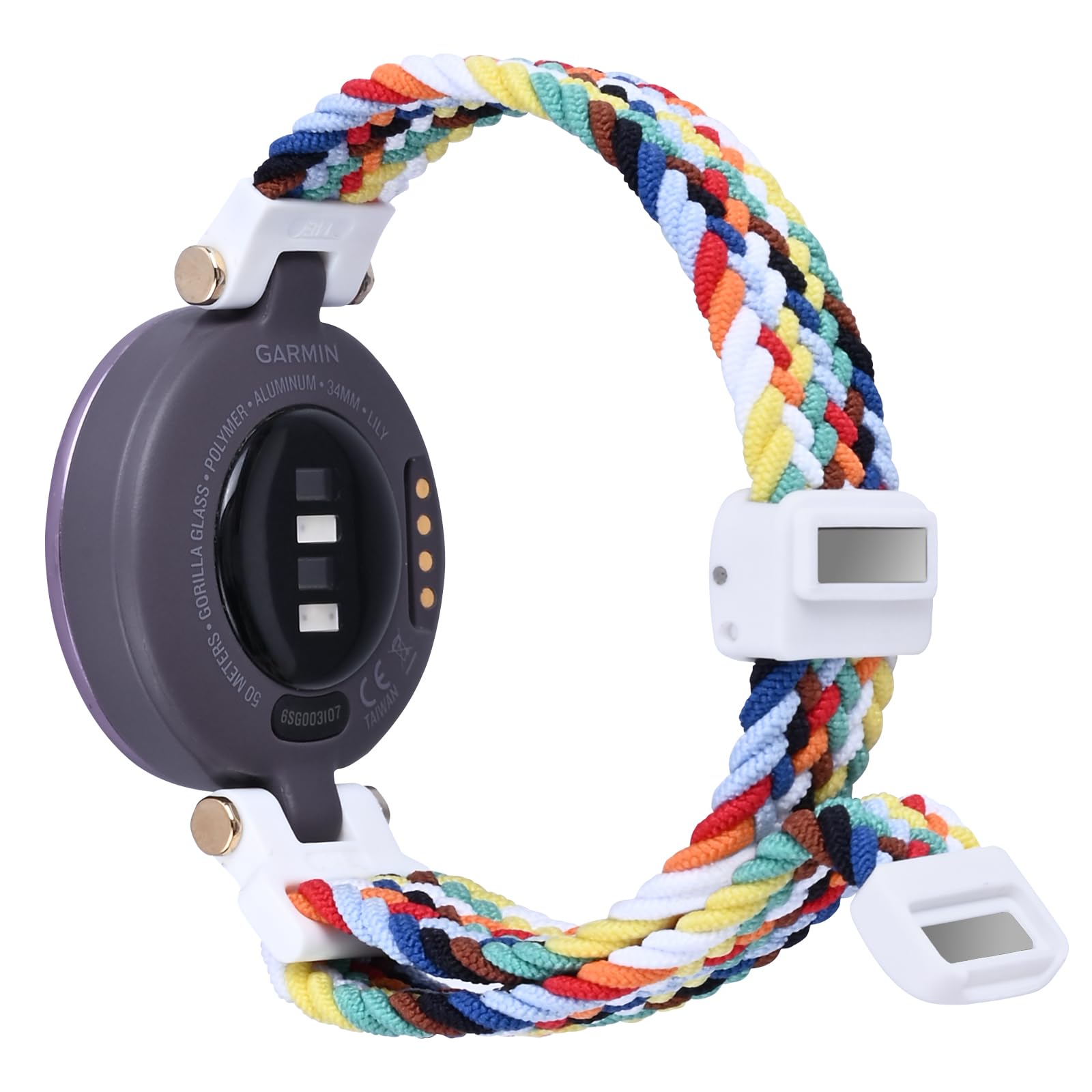 C2D JOY Braided Nylon Strap Compatible with Lily 2 (Active) Watch Replacement Watchband With Screwdriver-Colorful