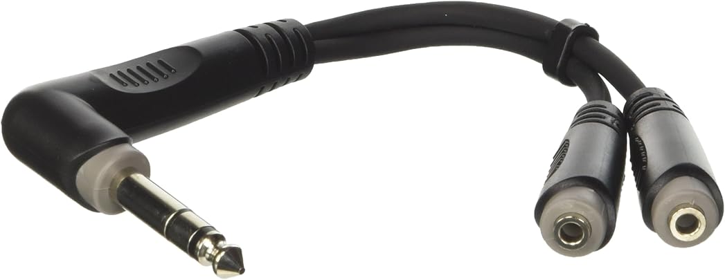 Pro Audio RAYC260 Cavo adattatore sdoppiato con connettore stereo maschio angolo retto 6 3 connettori stereo femmina 3 5 Pro Audio RAYC260 Cavo adattatore sdoppiato con connettore stereo maschio angolo retto 6 3 connettori stereo femmina 3 5
