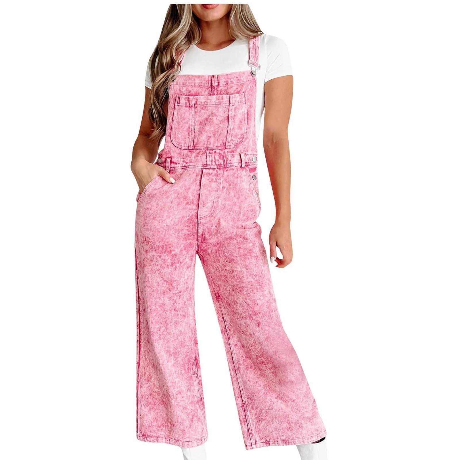 Genérico Peto Vaquero Mono Mujer Disfraz Algodón Monos Casual Ligero Pantalones Invierno Jumpsuit Primavera Vestir Tejanos Trabajo Largo