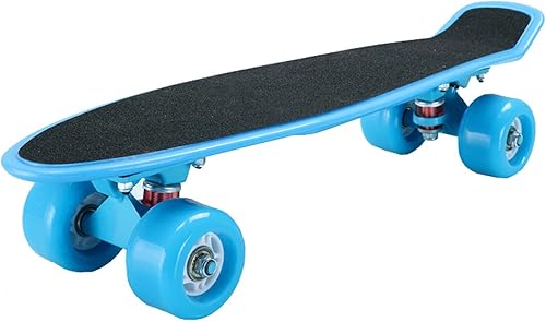 Mini Cruiser - Monopatín retro de plástico de 22 pulgadas, patinetas completas para principiantes, niños, niñas, jóvenes, adolescentes y adultos