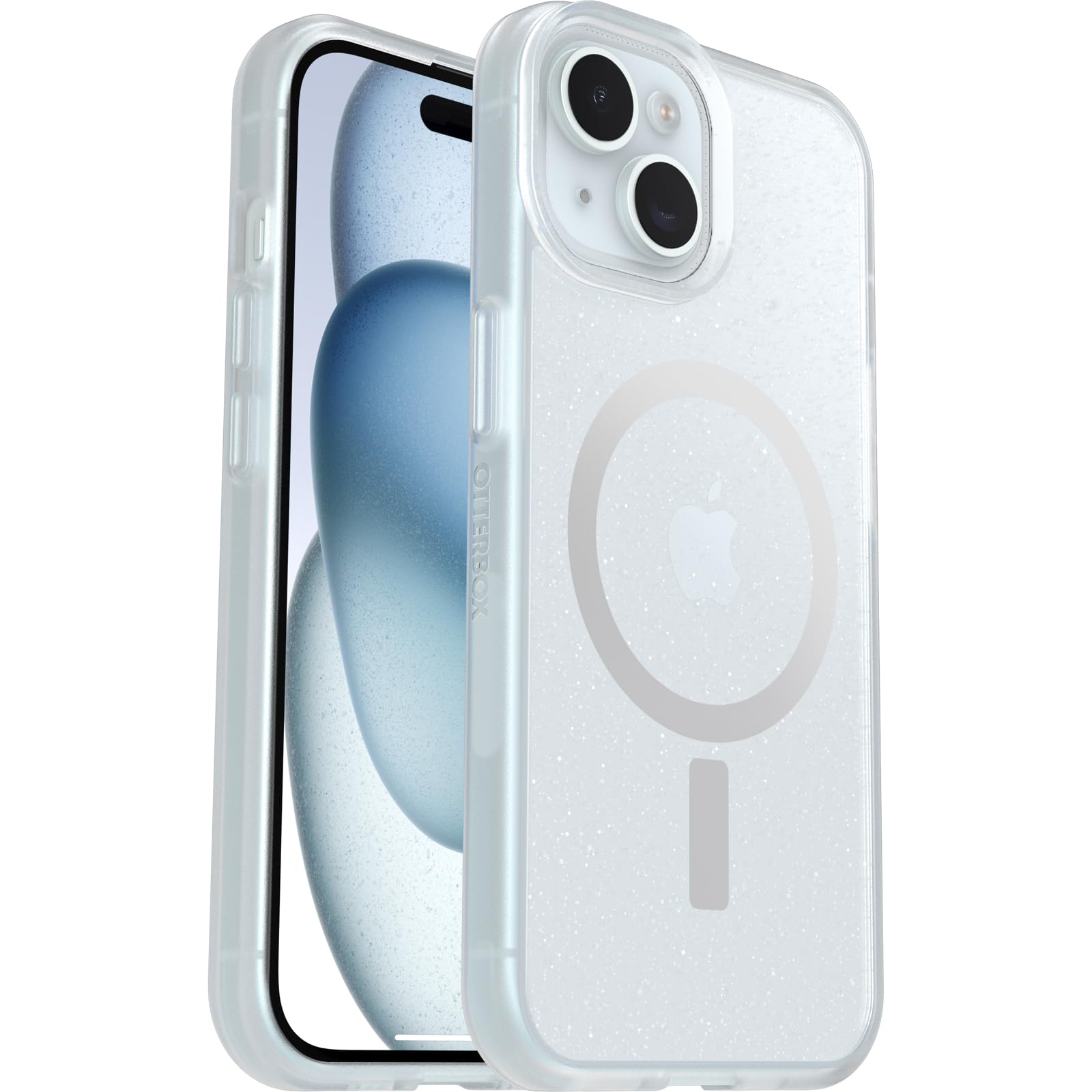 OtterBox React Series MagSafe Case for iPhone 17e, 16e, 15, 14, 13, Shockproof, Drop proof, Ultra-Slim, Protective Thin Case, Tested to Military Standard, Stardust, Clear