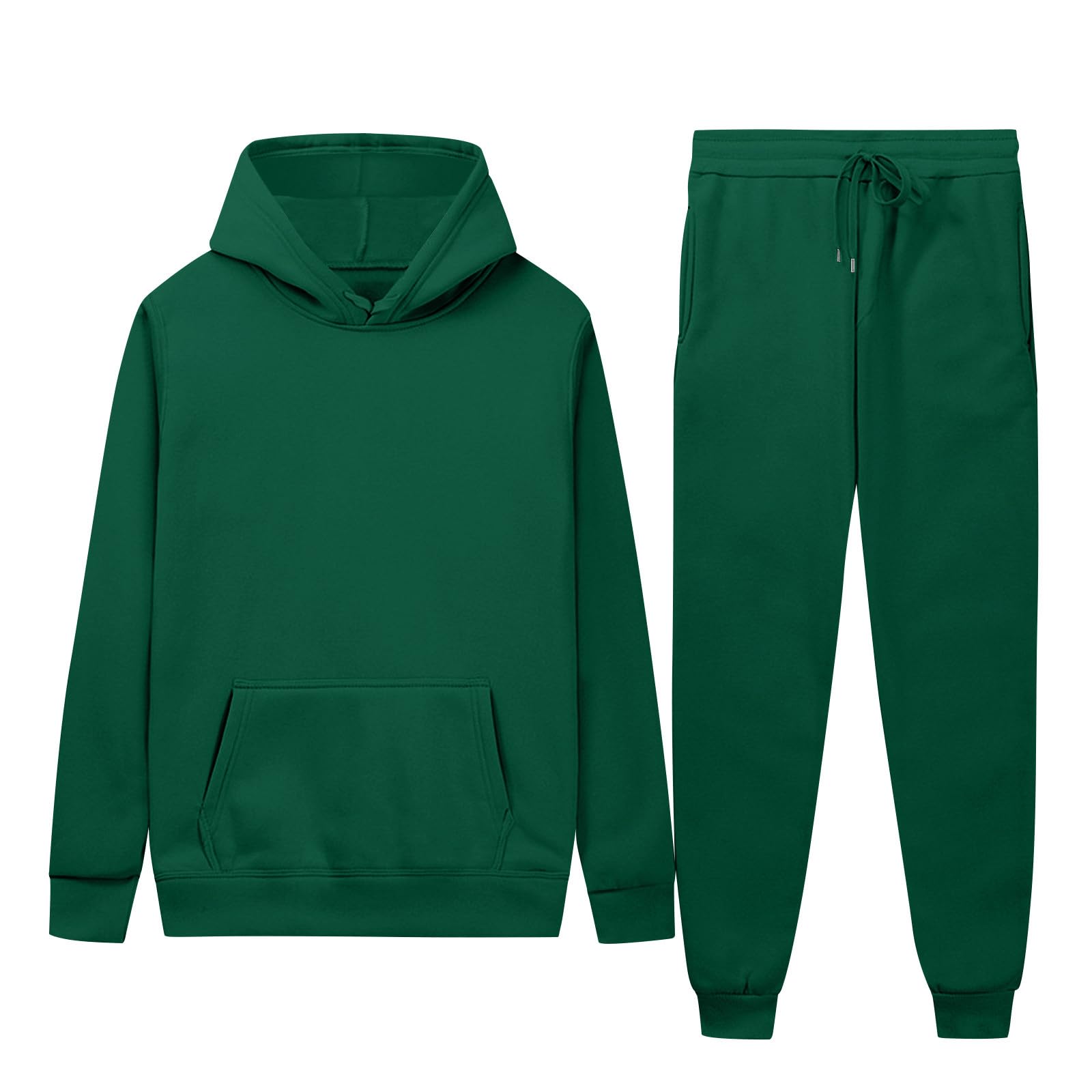 Tuta da uomo Set completo 2 pezzi palestra allenamento Activewear manica lunga felpa con cappuccio coulisse risvolto jogger set casual sciolto tute oversize in micro pile loungewear