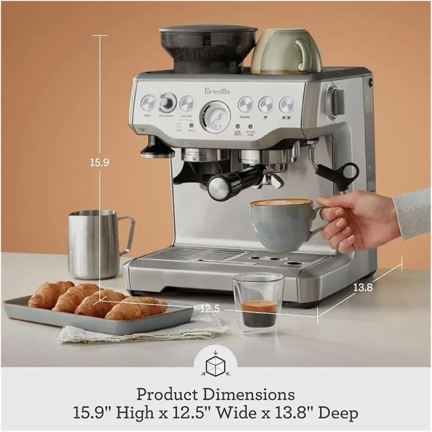 Express Espresso Machine - Smart Coffee Maker for Espresso at Home(Black Sesame)