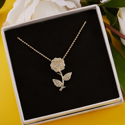 Miniatura 5 de 5 colgantes de flores de circonita cúbica, dijes de flores de latón, chapados en oro de 16 quilates, colgantes para joyería, collares, pulseras y