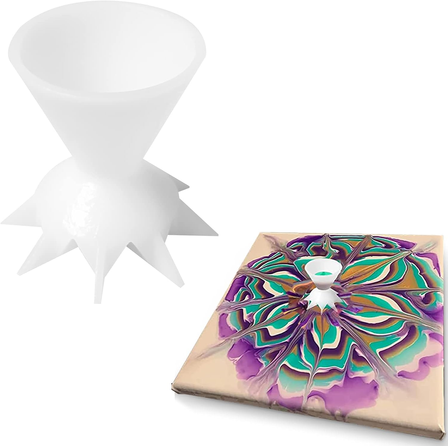 Split Cup For Paint Pouring Fluid, Reusable Fluid Art Split