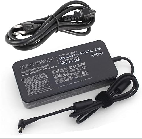 Miniatura 1 de Nuevo cargador de CA 280W 20V 14A para ASUS ROG G703GX-EV017FR, G703GS-WS71, G703GI, ADP-280BB B Cable adaptador de fuente de alimentación para