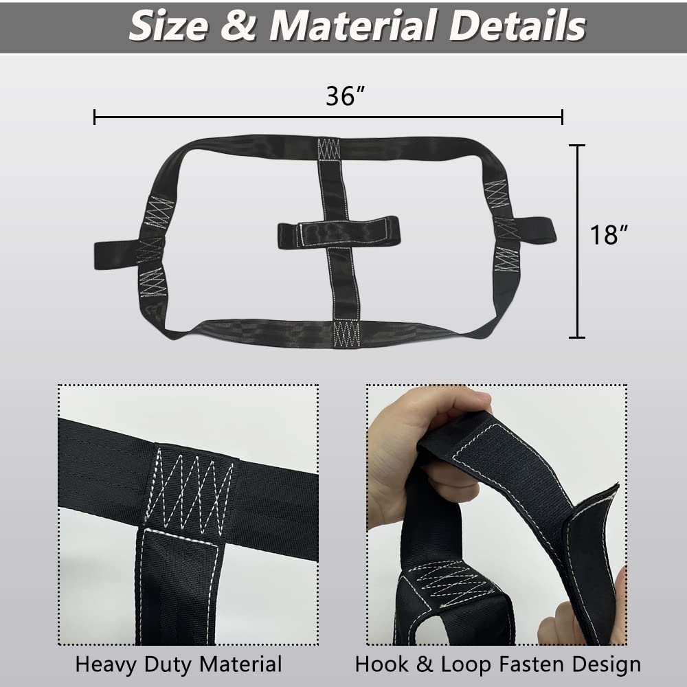 Universal Motorcycle Rear Wheel Tie-Down Strap, Transportation Bundle Belt for Motor Bike Dirt Bike Trailer (Black)