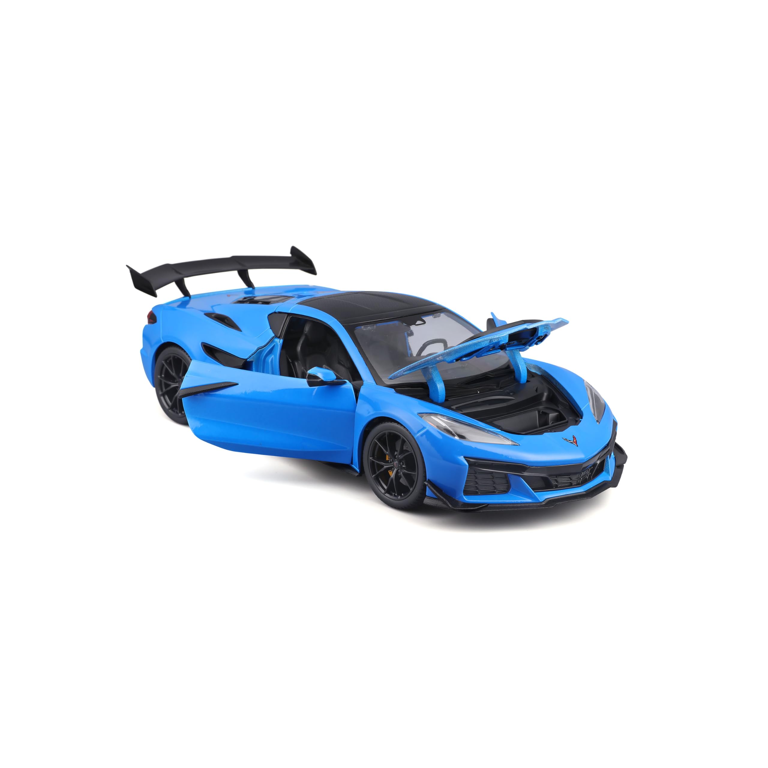 Maisto Chevrolet Corvette ZR1 Special Edition, blu (2025) – Modellino auto 1:18 – Auto da collezione fedele auto giocattolo con ante mobili, bagagliaio e cofano, a partire dai 3 anni (531475BL)