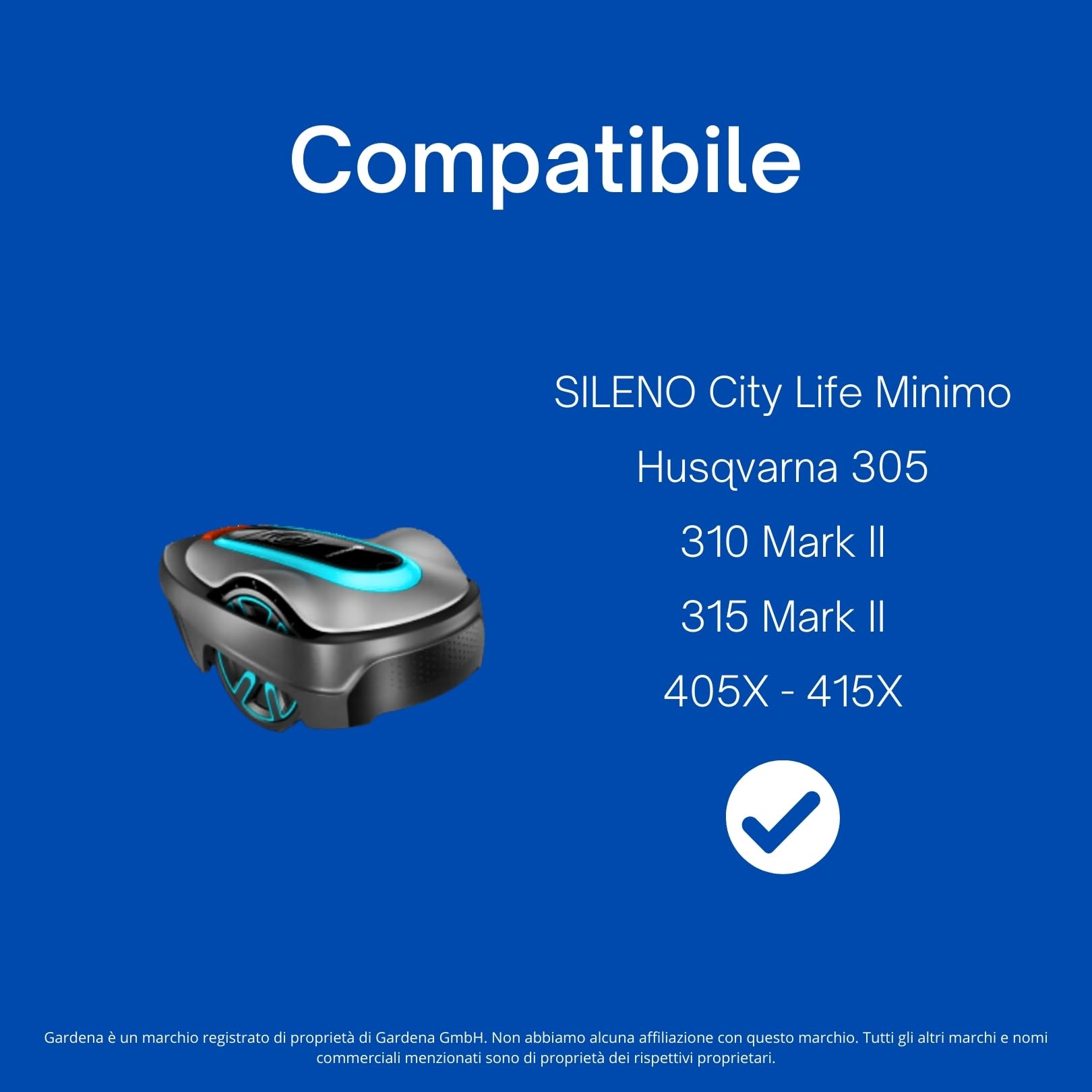 4 Chiavi di Smontaggio per Gardena SILENO City Life Minimo Husqvarna 00059-32.156.01 - Robot Rasaerba - Set di Ricambio Accessorio Manutenzione Ristrutturazione Prato