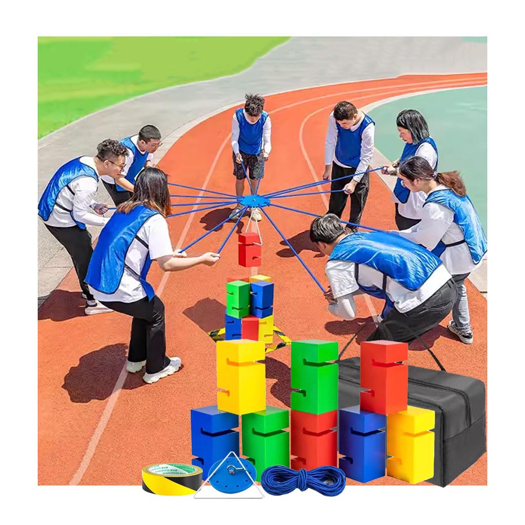 Giochi di Squadra per attività di Team Building all;Aperto, giornate Sportive Scolastiche e Feste di Compleanno: Divertimento per la coordinazione (Mixed Color 8pcs)