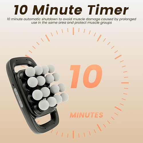 Miniatura 6 de Juego de pistola de masaje de 16 cabezas, masajeador muscular eléctrico, con 3 modos, 30 intensidades, reducción de ruido, a prueba de golpes,