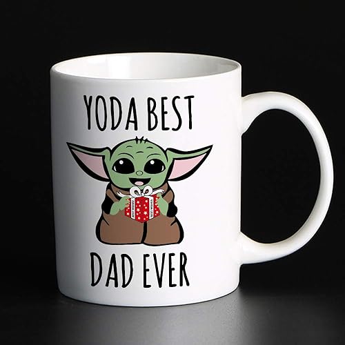 Vista 7 de LOZACHE Baby Yoda Gifts - Taza de papá para padres nuevos, regalo de cumpleaños para hombres o fanáticos de Yoda Yoda Dad