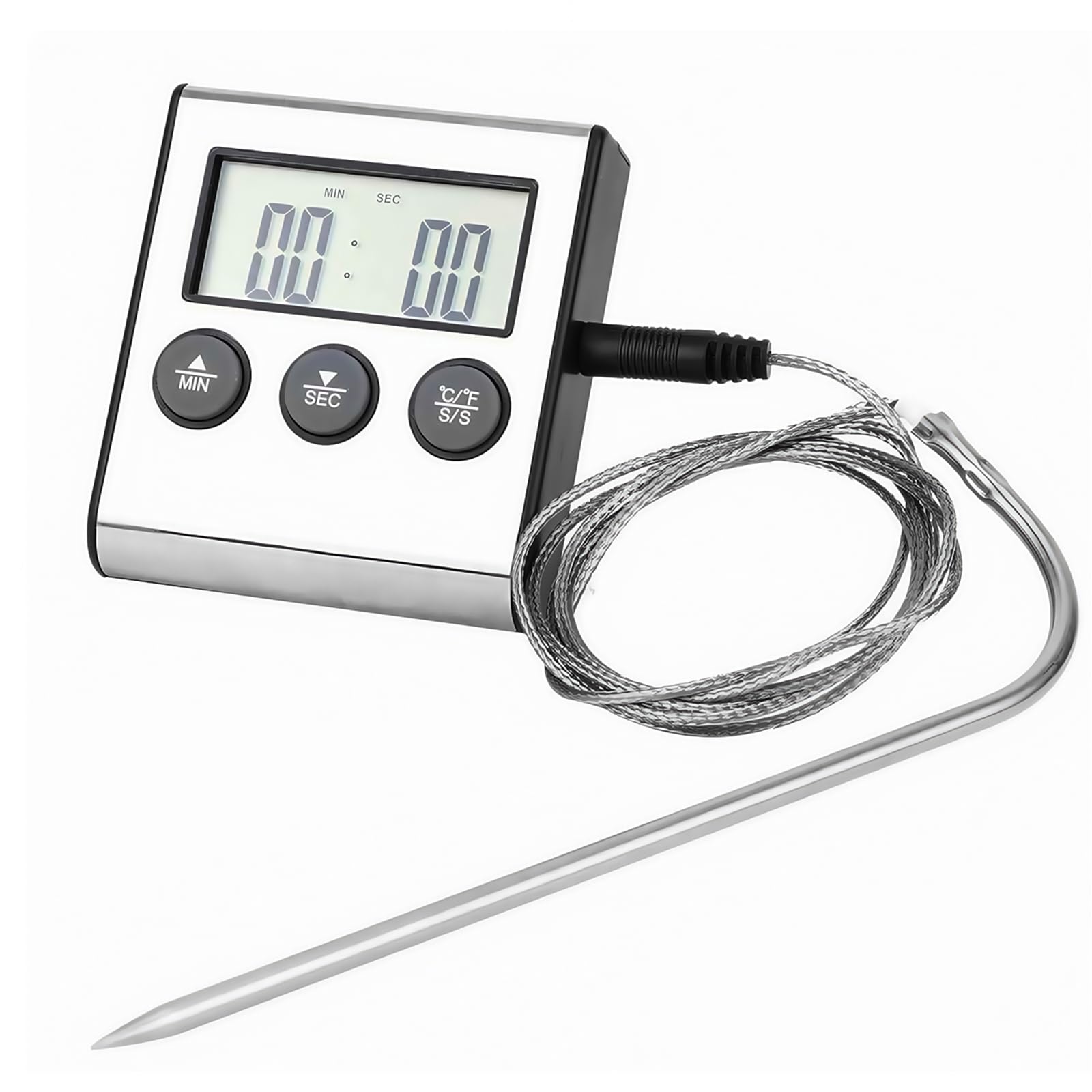 Termómetro Digital De Cocina con Sonda, Termometro Horno, Meat Thermometer, Termometro Carne Barbacoa, Barbecue Thermometer, Termómetro Digital De Cocina Carne Alimento para Barbacoa Horno Parrilla