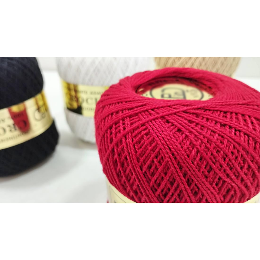 Filo di cotone nº8 (cotone 100%), gomitolo di lana fine da 80 grammi, lana per uncinetto, lavoro a maglia, artigianato, cucito, gancetto, amigurumi, fai da te, (8, beige)