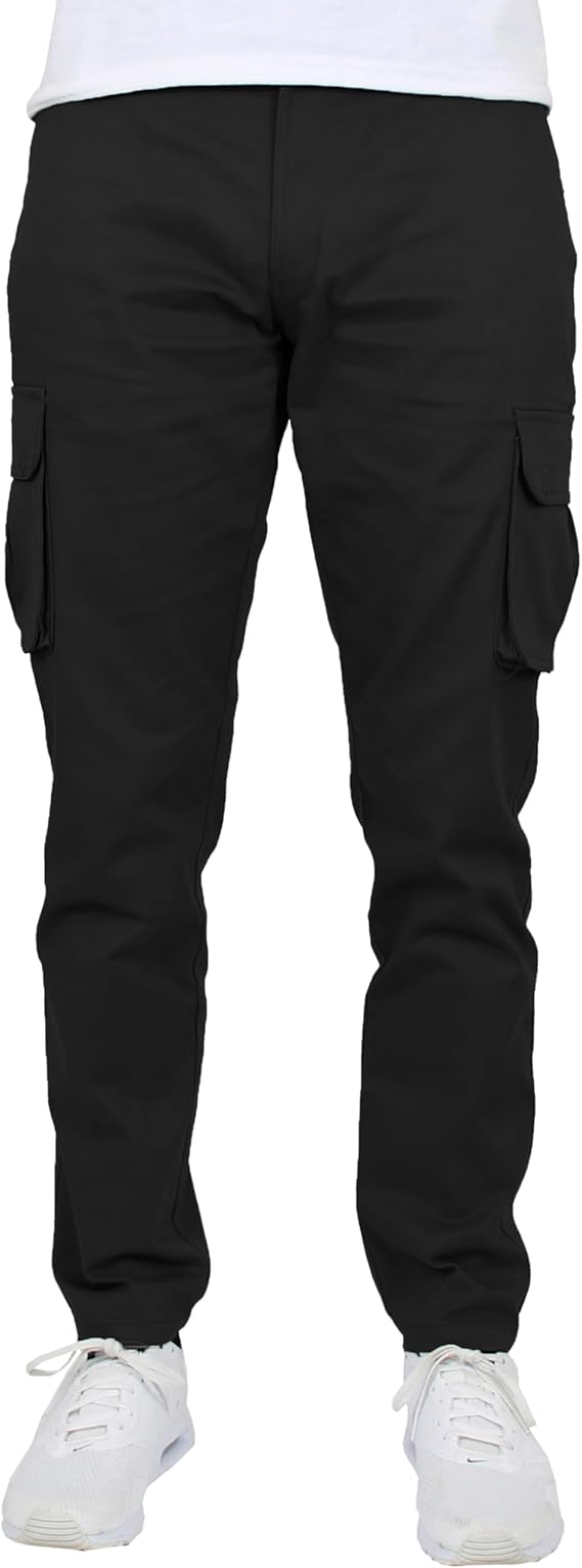 2-Pack Men's Flex-Stretch Cotton Cargo Pants, 31-Inch Inseam - Comfortable and Durable