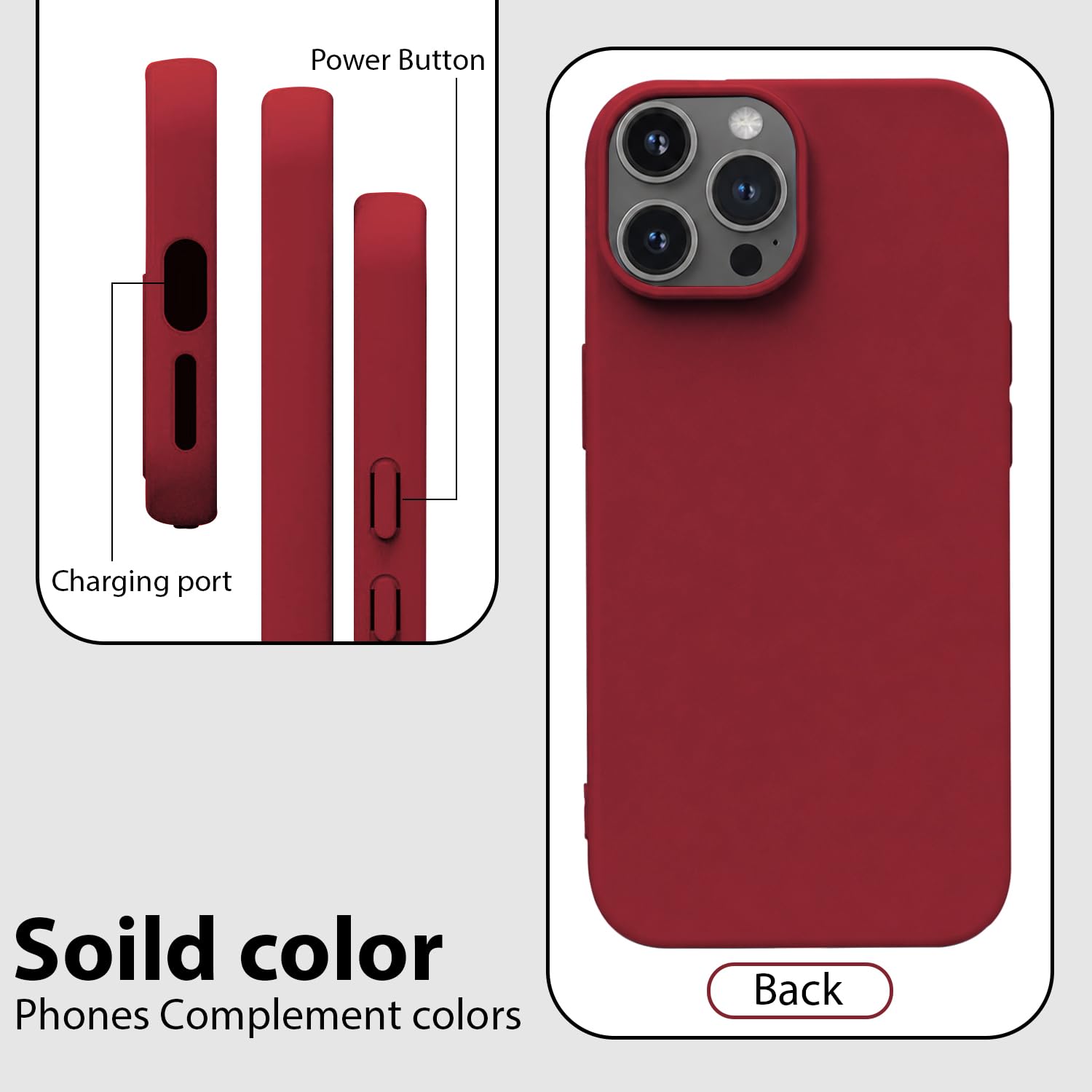 KACA Silicone Case for iPhone 16 Pro Max - Shockproof -6