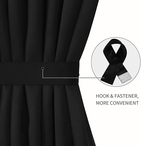 Miniatura 68 de DWCN Cortinas para puerta francesa: cortina térmica con bolsillo para barra para puertas con ventana de cristal, puertas de cocina y patio