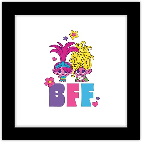 Trends International Gallery Pops Trolls Band Together - Póster de pared Tiny Trolls BFF de pared, 12.00 x 12.00 pulgadas, versión de marco negro