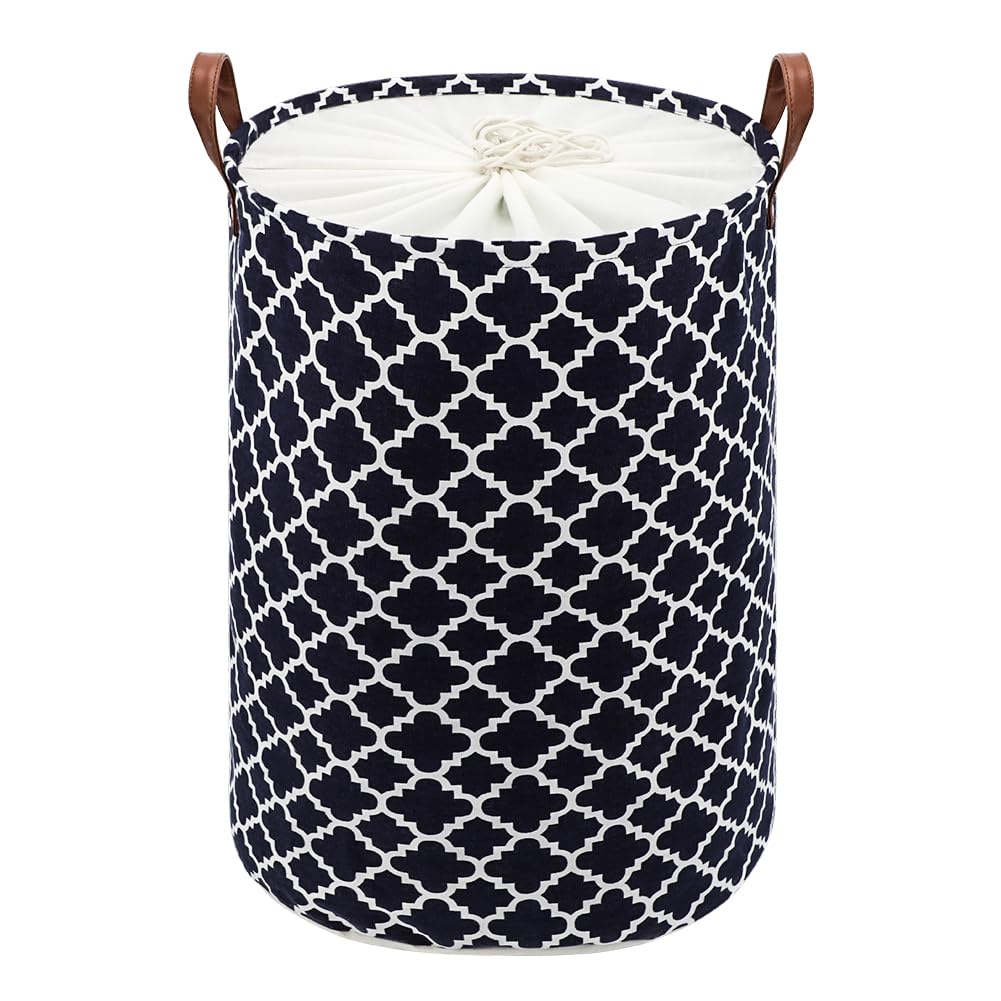 Maxsilan 60L Large Laundry Basket with Drawstring, Collapsible Laundry Hamper with Handle