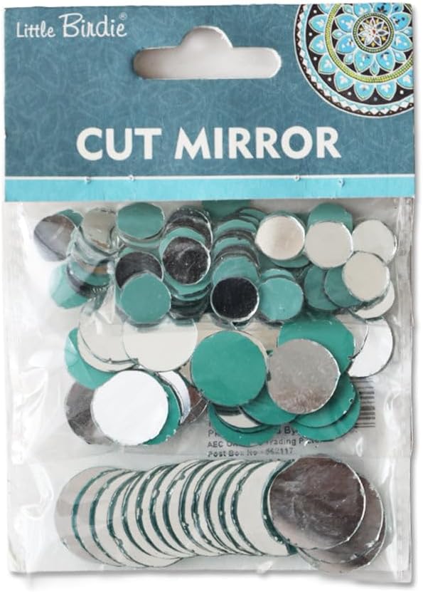 Itsy Bitsy Cut Mirror Round 10mm 15mm 20mm Layer Pack 15gm Each 3 Sizes Craft Sequins Embellishments for DIY Decor Scrapbooking Card Making Party Decorations