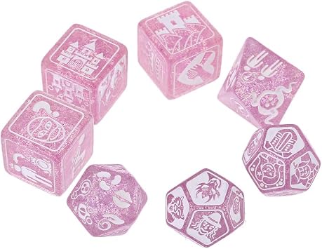 7pcs/Set Story Dices for Story for Time Polyhedral Game Dice Says Party Multi FA Dice Bead